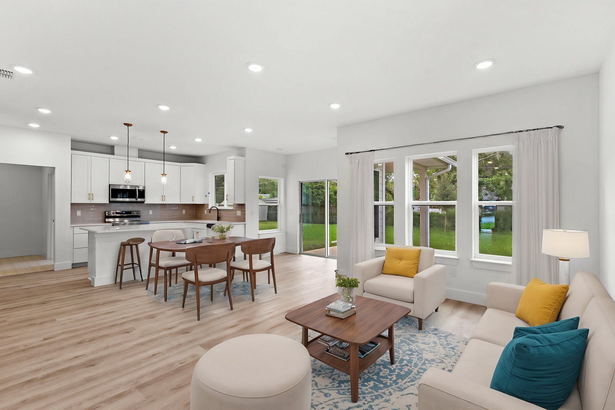 living room with virtual furniture